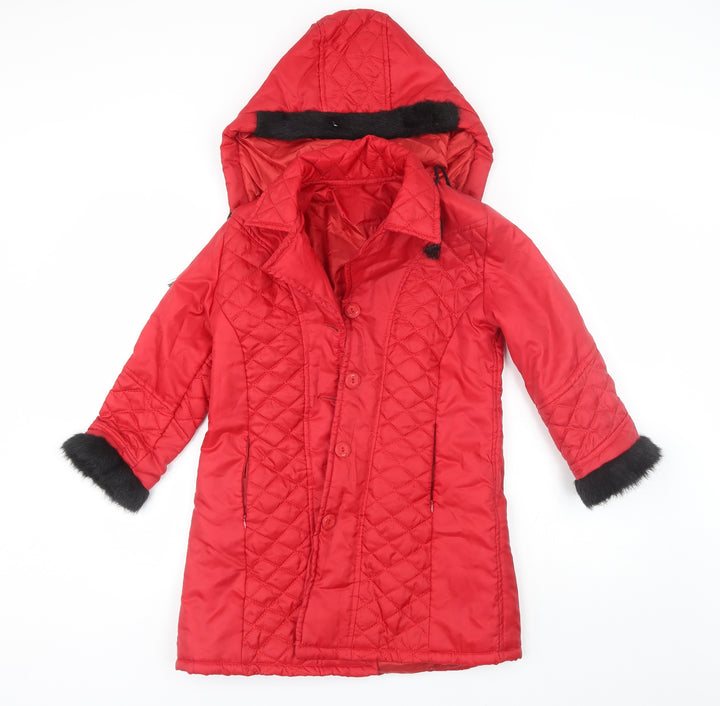 Sati Womens Red Parka Jacket Size 8