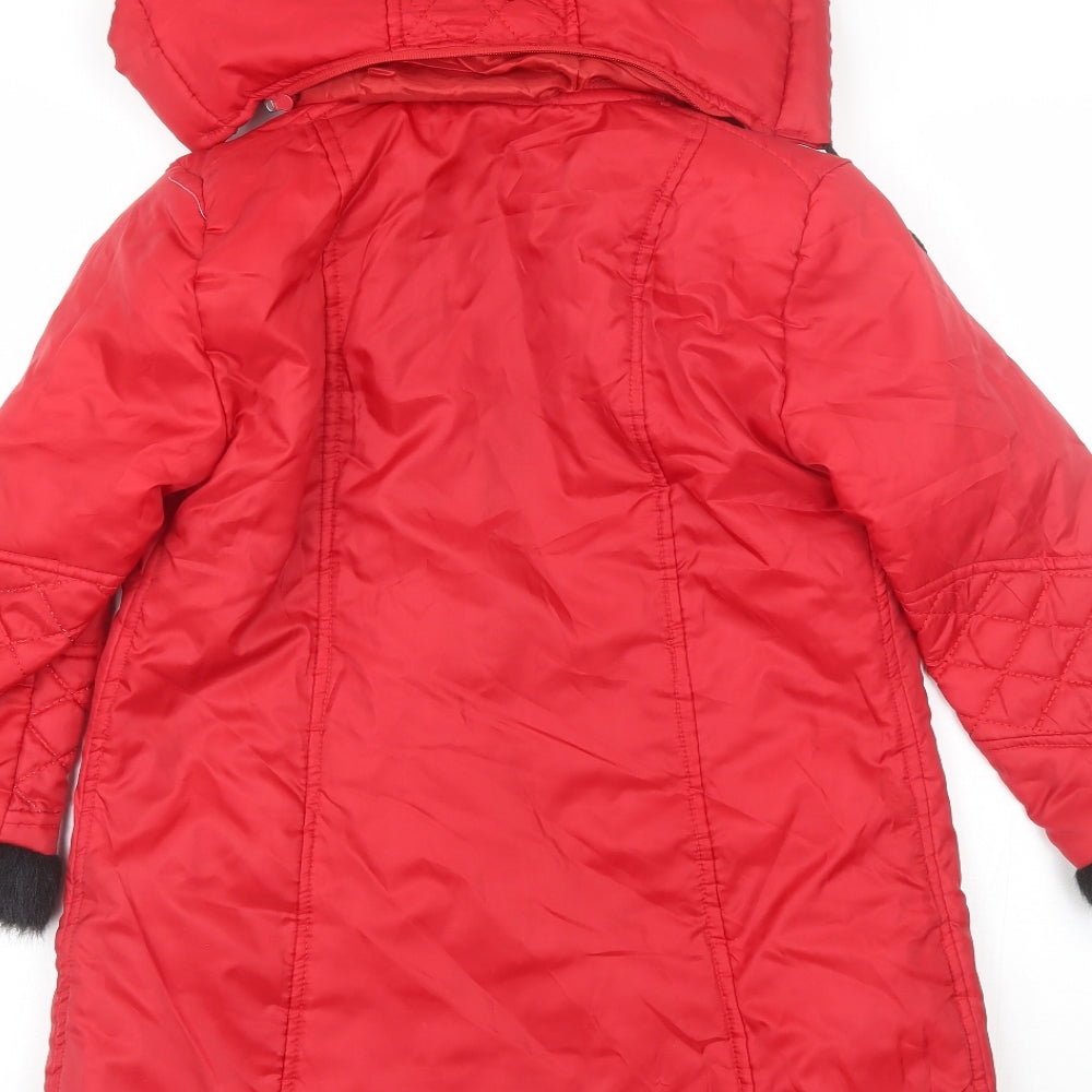 Sati Womens Red   Parka Jacket Size 8