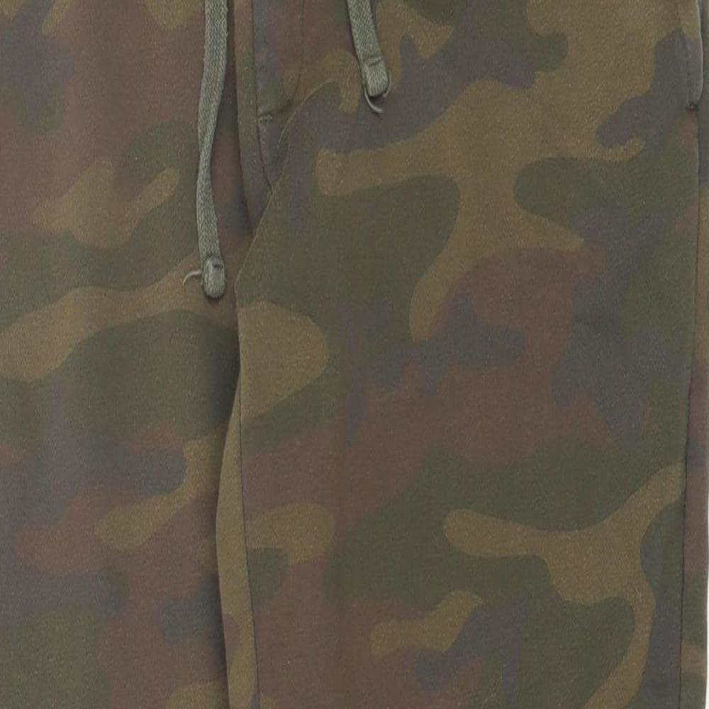 Gap Mens Green Camouflage Cotton Sweatpants Trousers Size L L27 in Regular