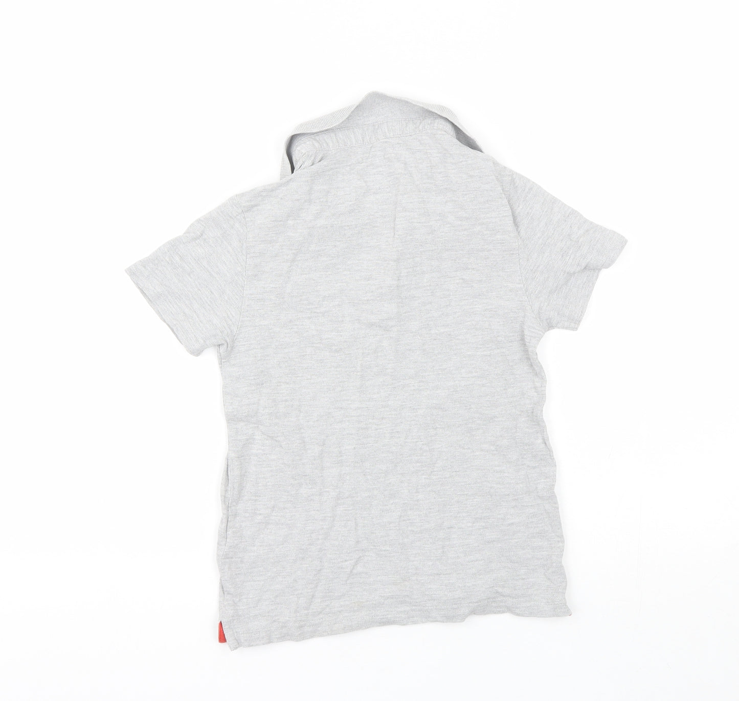 Marks and Spencer Boys Grey  Cotton Basic Polo Size 6-7 Years Collared