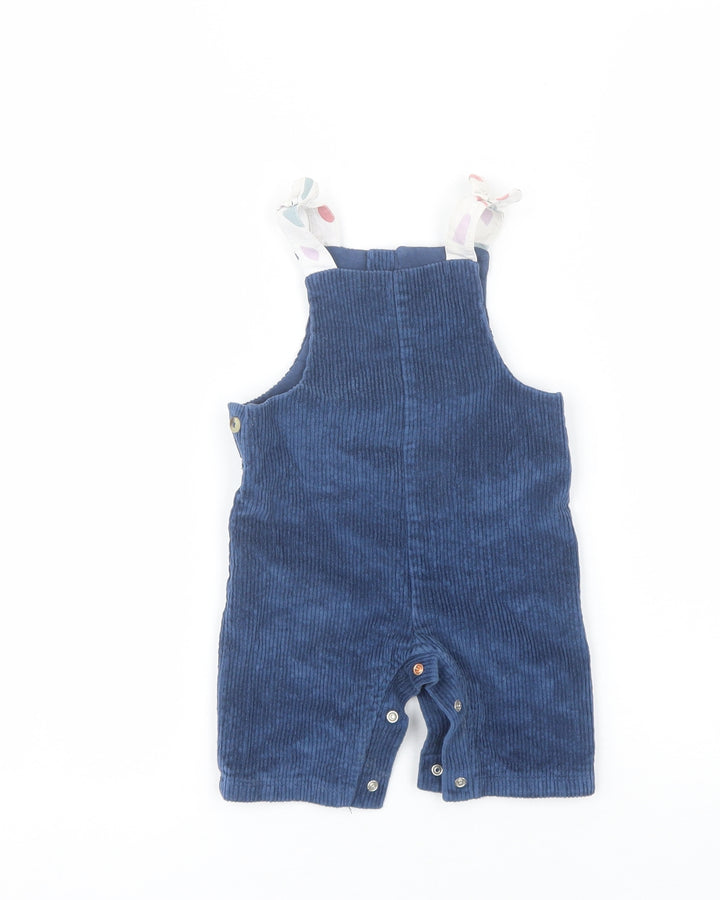 Marks and Spencer Baby Blue Cotton Dungaree One-Piece Size 0-3 Months