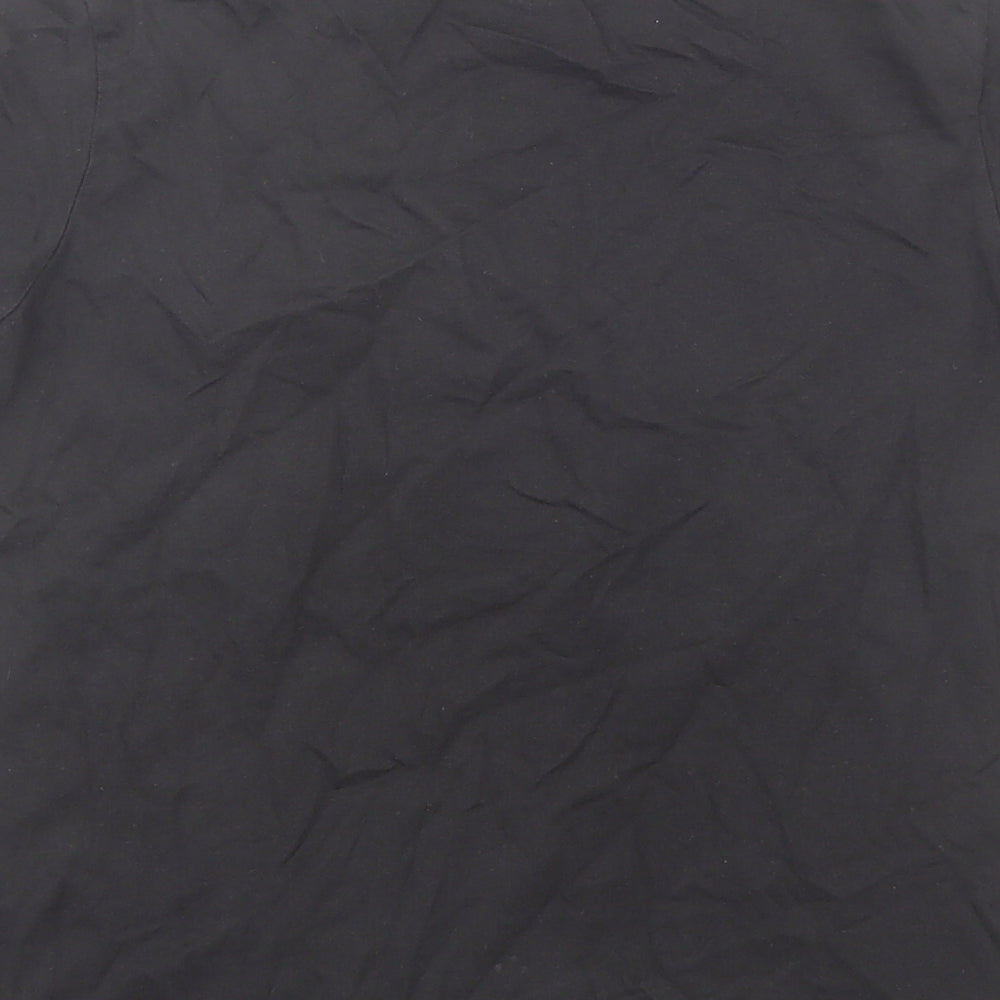 Zara Boys Black  Cotton Basic T-Shirt Size 9 Years Round Neck  - Peanuts