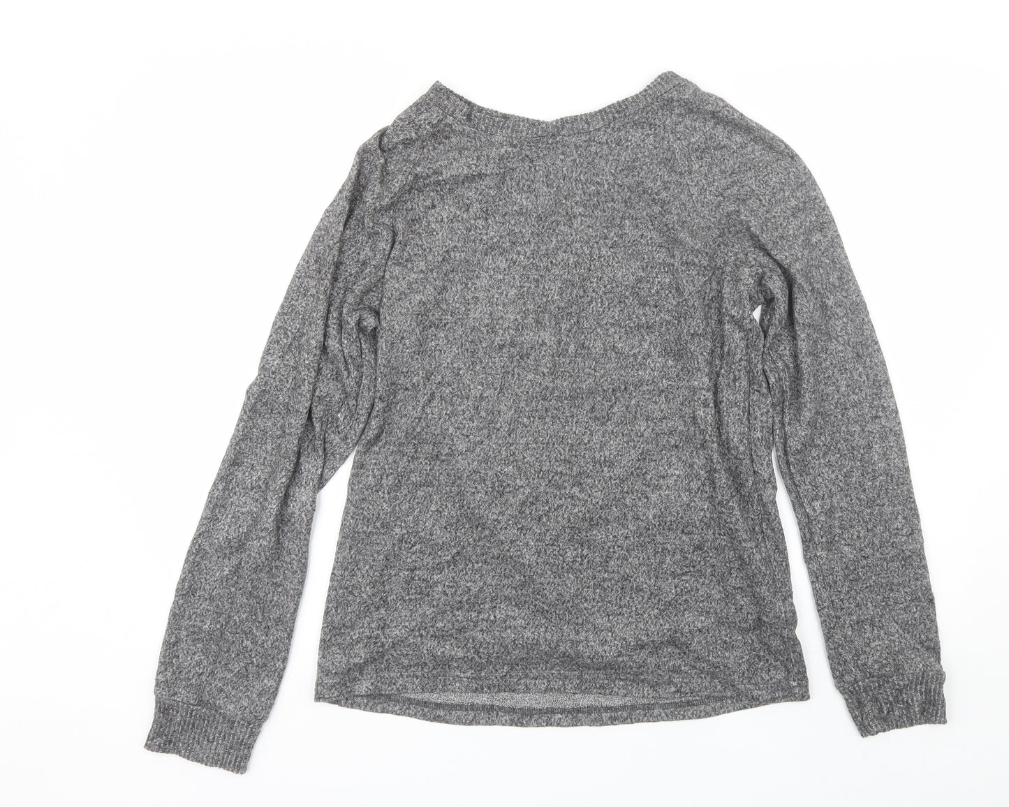 Love to Lounge Womens Grey Solid Viscose Top Pyjama Top Size S