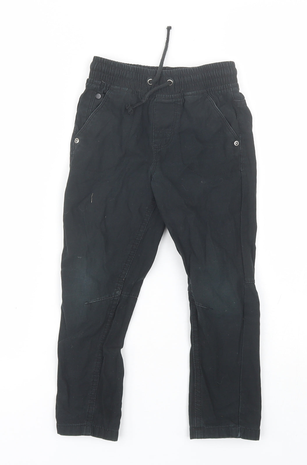 George Boys Black  Cotton Jogger Trousers Size 4-5 Years  Regular
