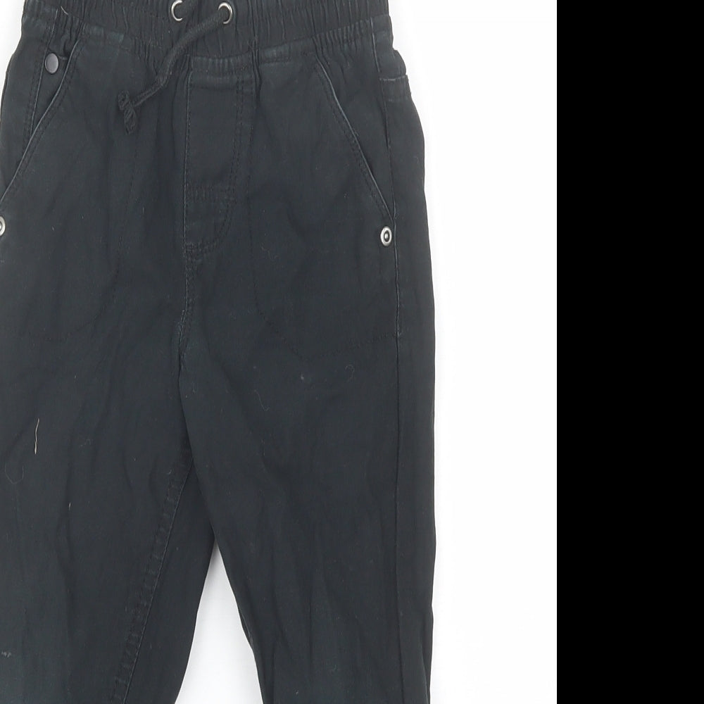 George Boys Black  Cotton Jogger Trousers Size 4-5 Years  Regular