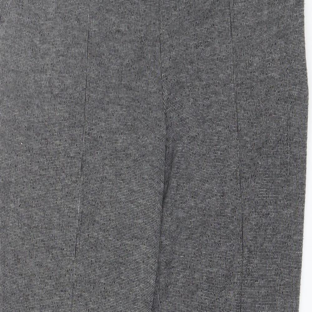 Marks and Spencer Womens Grey  Polyester Trousers  Size 10 L28 in Regular
