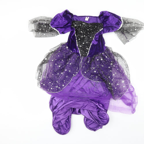 Halloween Girls Purple  Polyester Tutu Dress  Size 9-10 Years  Square Neck  - Halloween Costume