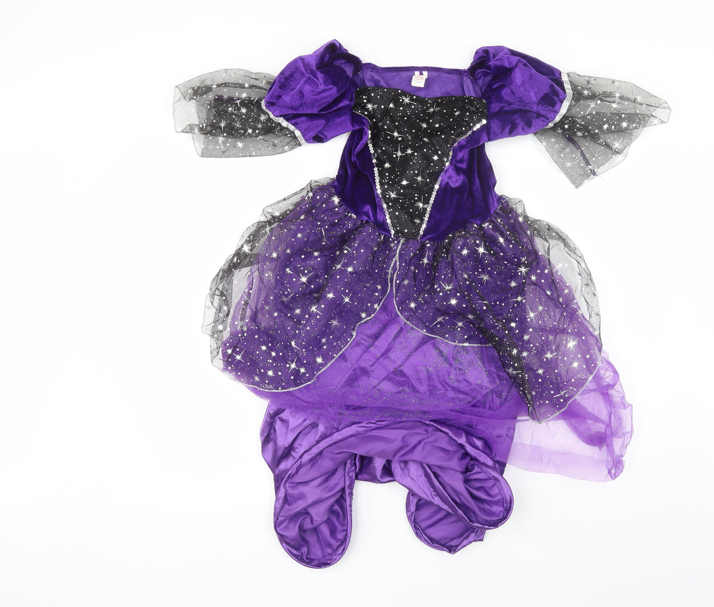 Halloween Girls Purple  Polyester Tutu Dress  Size 9-10 Years  Square Neck  - Halloween Costume