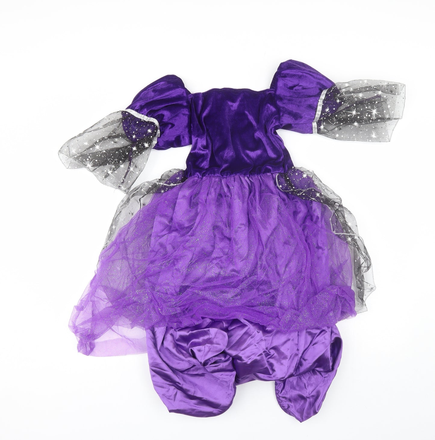 Halloween Girls Purple  Polyester Tutu Dress  Size 9-10 Years  Square Neck  - Halloween Costume