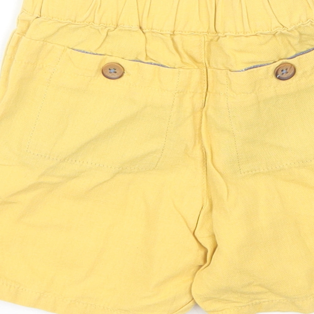 Preworn Baby Yellow  Cotton Cropped Trousers Size 18-24 Months