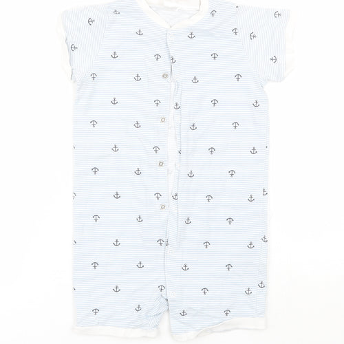 H&M Baby Blue Striped Cotton Babygrow One-Piece Size 18-24 Months   - Anchor