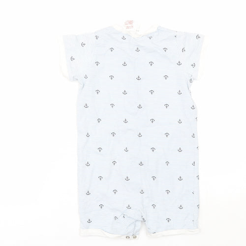 H&M Baby Blue Striped Cotton Babygrow One-Piece Size 18-24 Months   - Anchor