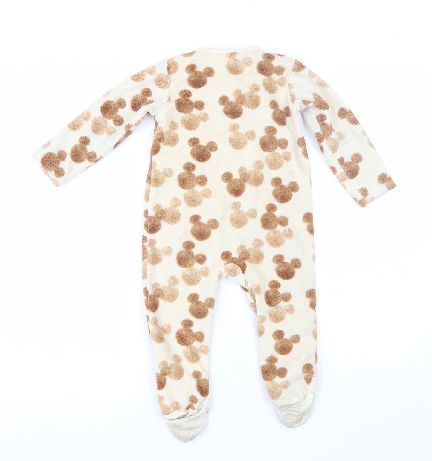 George Baby Brown  Polyester Babygrow One-Piece Size 18-24 Months   - Mickey mouse