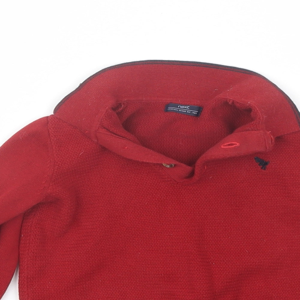 NEXT Baby Red  Cotton Pullover Jumper Size 18-24 Months