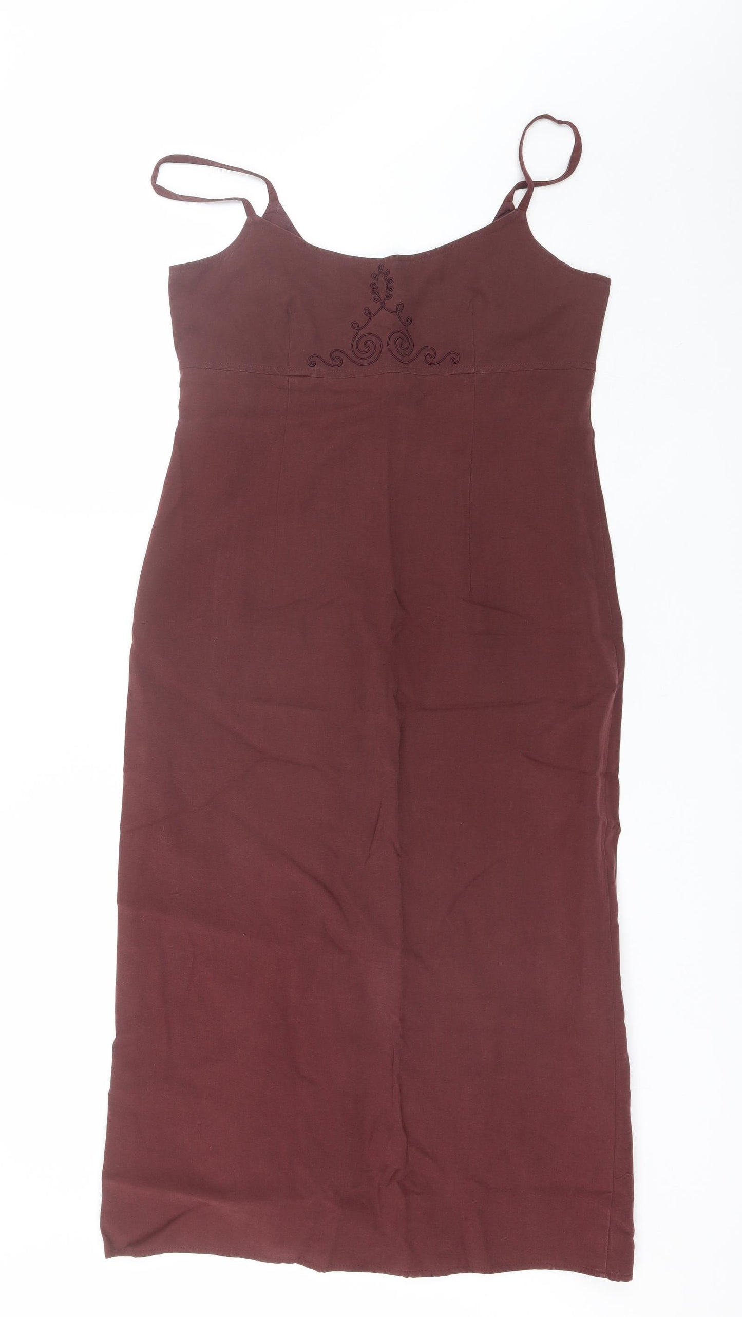 Marks and Spencer Womens Red  Lyocell Shift  Size 12  Round Neck