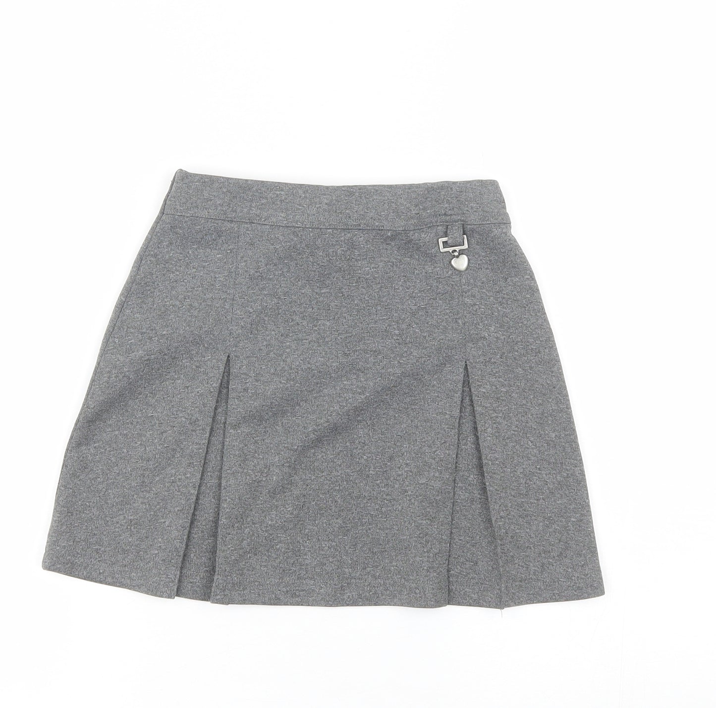 Adams Girls Grey  Polyester Pleated Skirt Size 7 Years  Regular