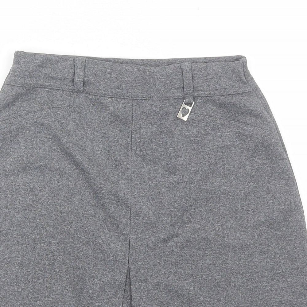 Adams Girls Grey  Polyester Pleated Skirt Size 9 Years  Regular