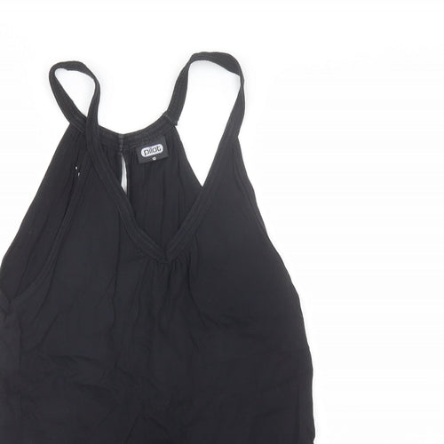 Pilot Womens Black  Cotton Basic Tank Size 10 V-Neck