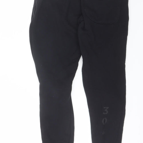 304 Womens Black  Cotton Sweatpants Trousers Size S L27 in Regular