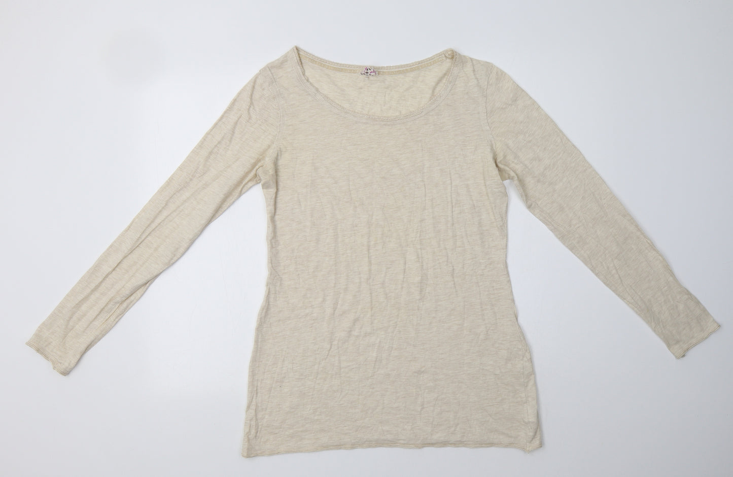 NEXT Womens Beige  Cotton Top Pyjama Top Size M