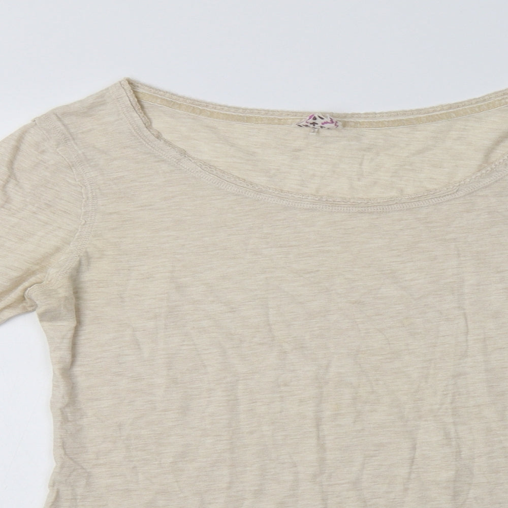 NEXT Womens Beige  Cotton Top Pyjama Top Size M