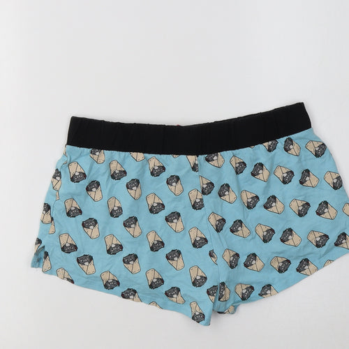New Look Womens Blue Geometric Cotton  Pyjama Pants Size M