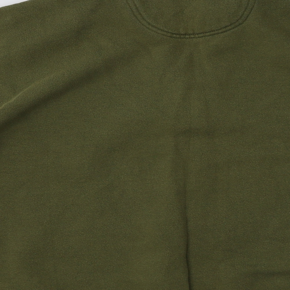 IZOD Mens Green  Cotton Henley Sweatshirt Size XL