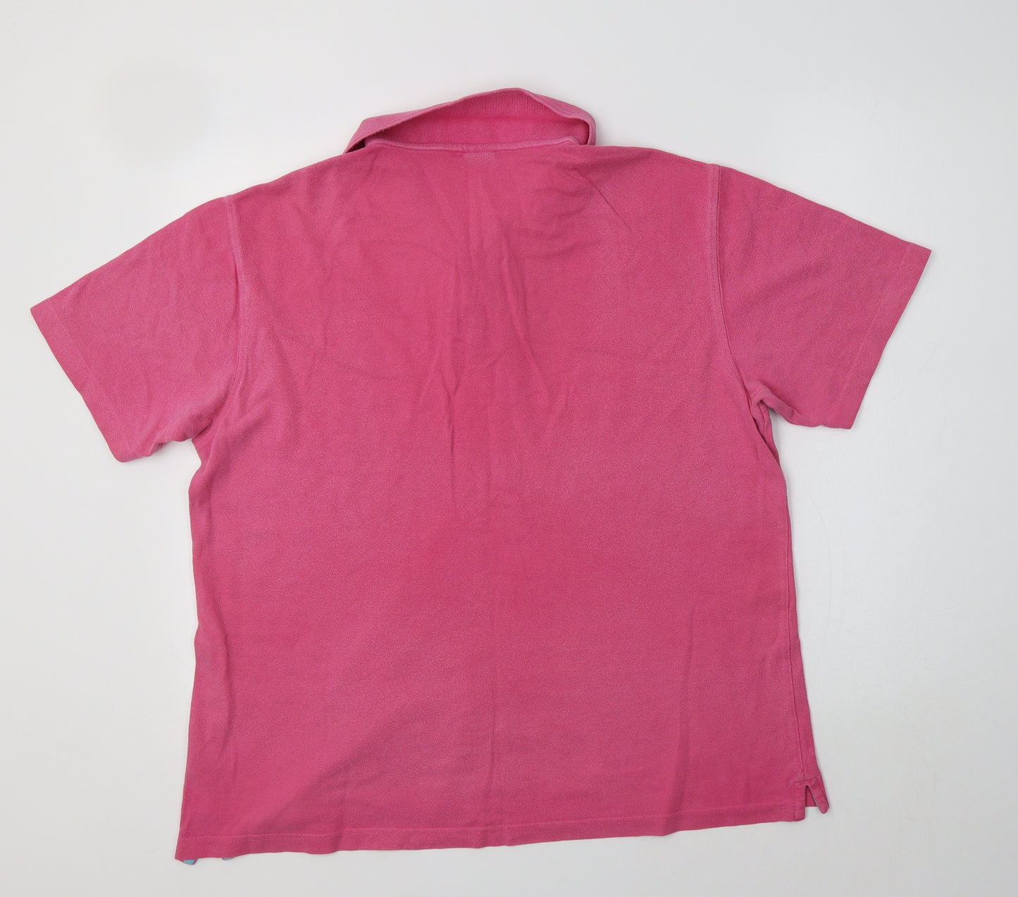 Cotton Traders Mens Pink  Cotton  Polo Size M Collared