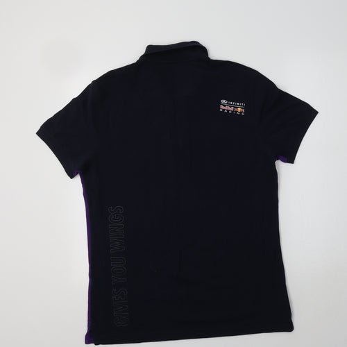 Red Bull Mens Blue  Cotton  Polo Size L Collared  - Infiniti Racing