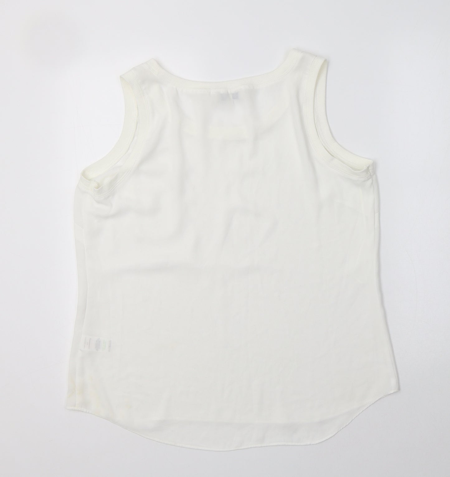 Papaya Womens White  Polyester Basic Tank Size 16 Round Neck