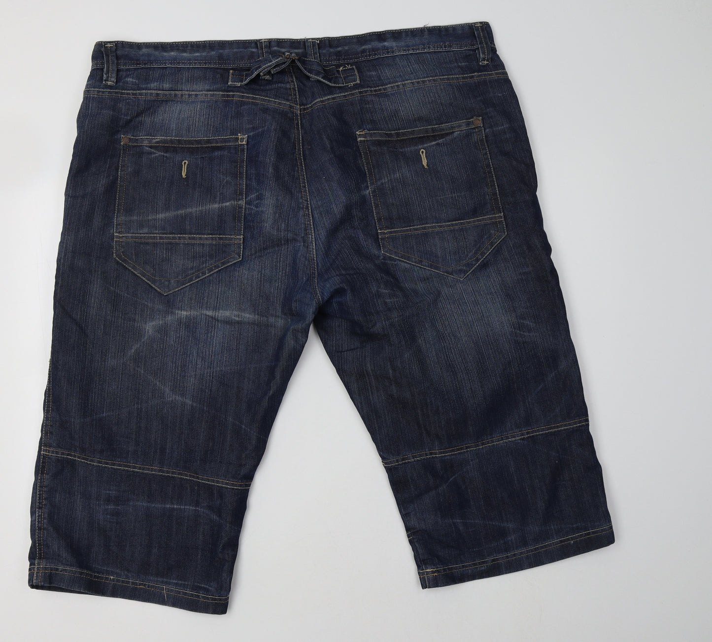 Matalan Mens Blue  Cotton Cargo Shorts Size 40 L16 in Regular