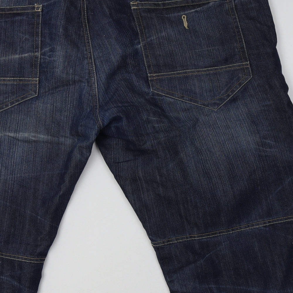 Matalan Mens Blue  Cotton Cargo Shorts Size 40 L16 in Regular
