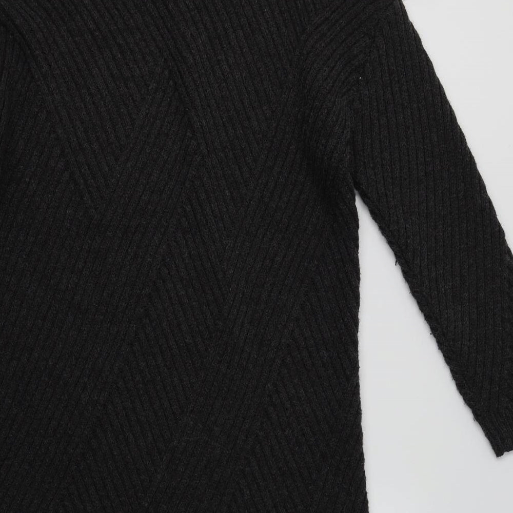 George Womens Grey  Acrylic Jumper Dress  Size 16  Roll Neck
