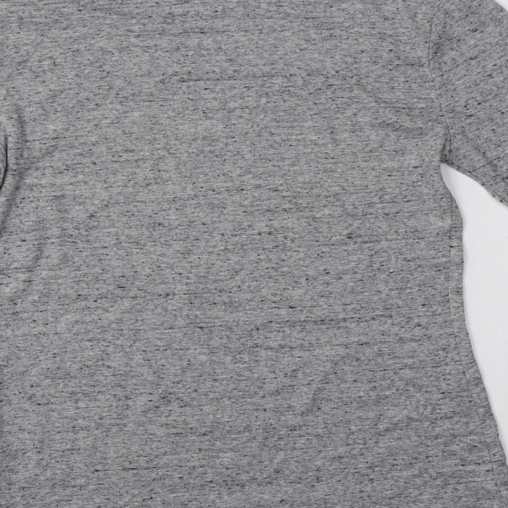 Papaya Womens Grey  Cotton Basic T-Shirt Size 10 Crew Neck