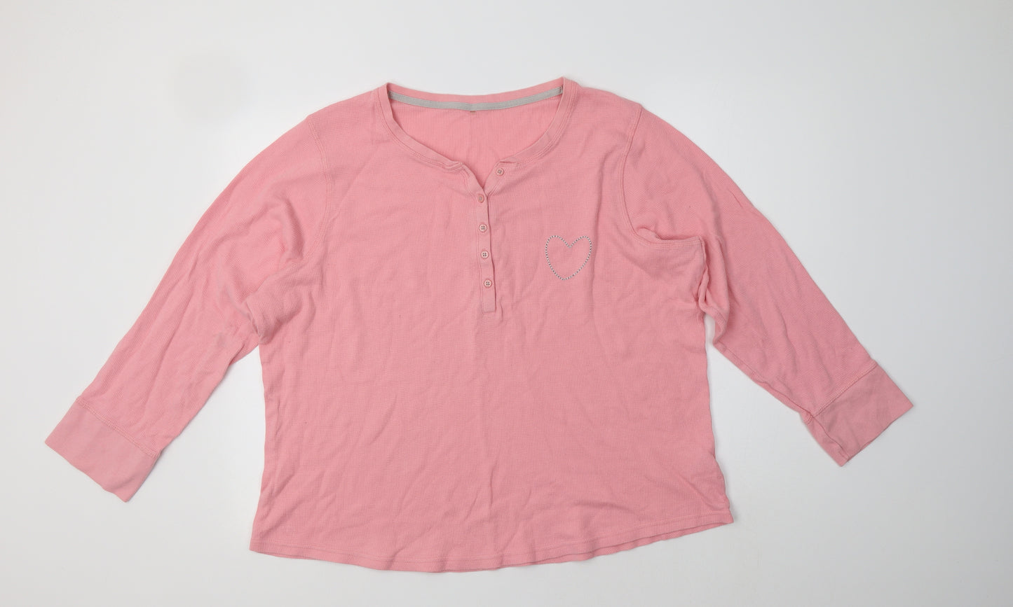 George Womens Pink  Cotton Top Pyjama Top Size 20