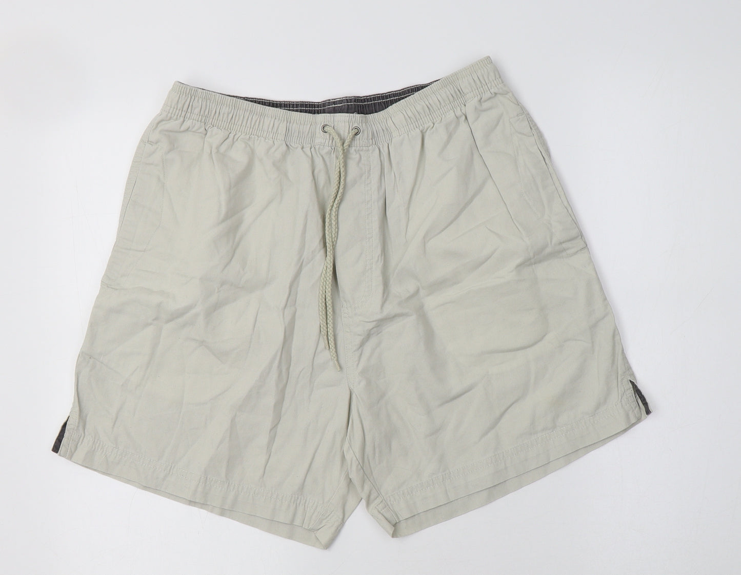 BHS Mens Beige  Cotton Bermuda Shorts Size M L7 in Regular