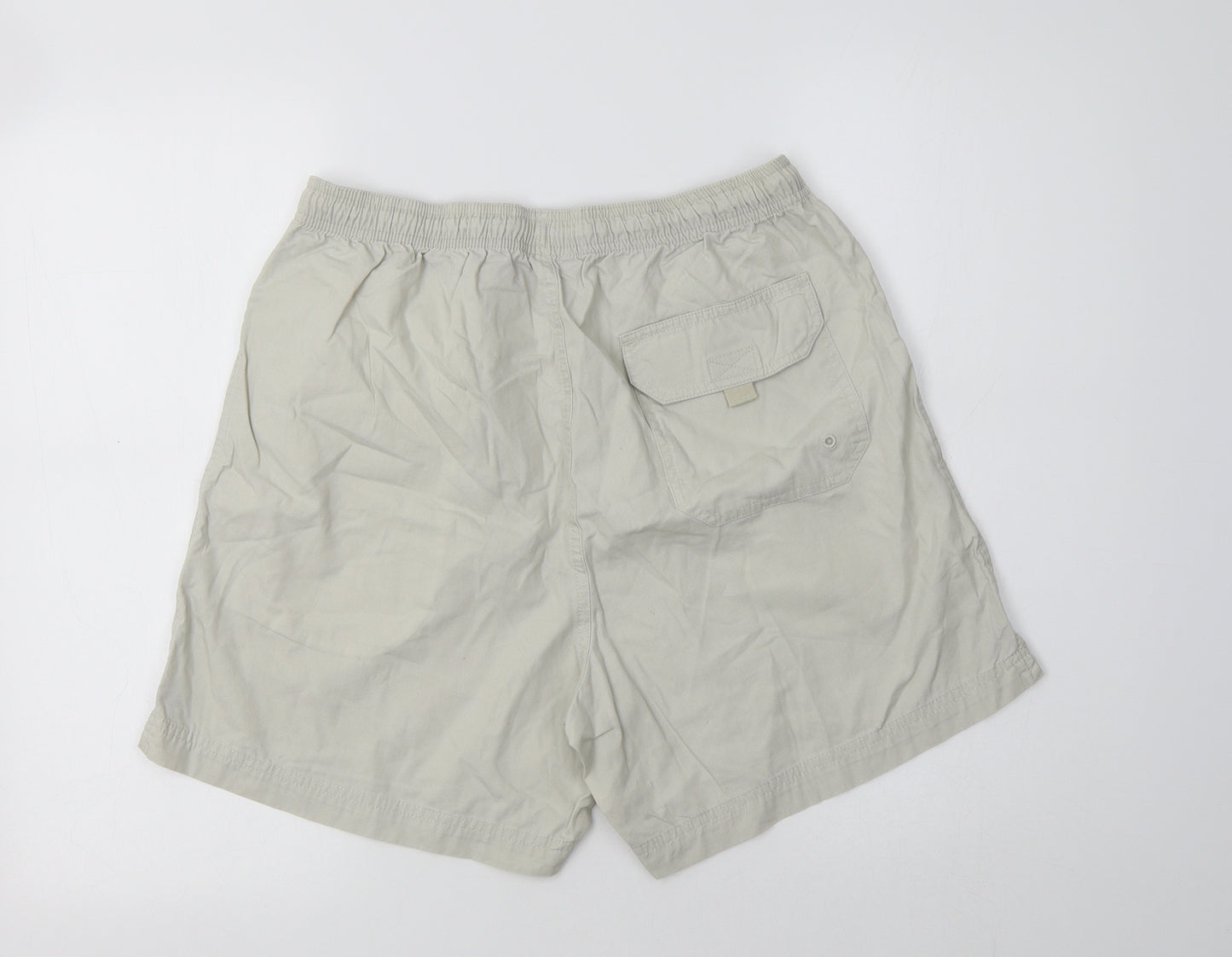 BHS Mens Beige  Cotton Bermuda Shorts Size M L7 in Regular