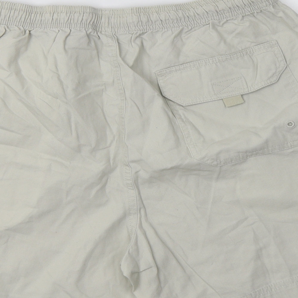 BHS Mens Beige  Cotton Bermuda Shorts Size M L7 in Regular