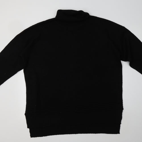 JD Williams Womens Black Roll Neck  Acrylic Pullover Jumper Size XL