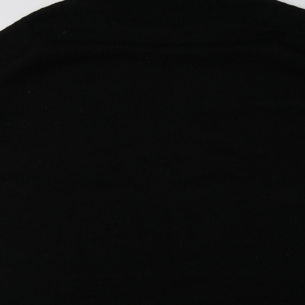 JD Williams Womens Black Roll Neck  Acrylic Pullover Jumper Size XL