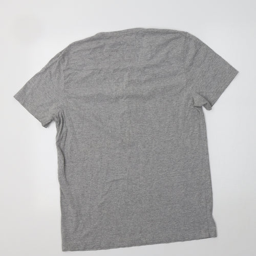 Matalan Mens Grey  Cotton  T-Shirt Size L Henley