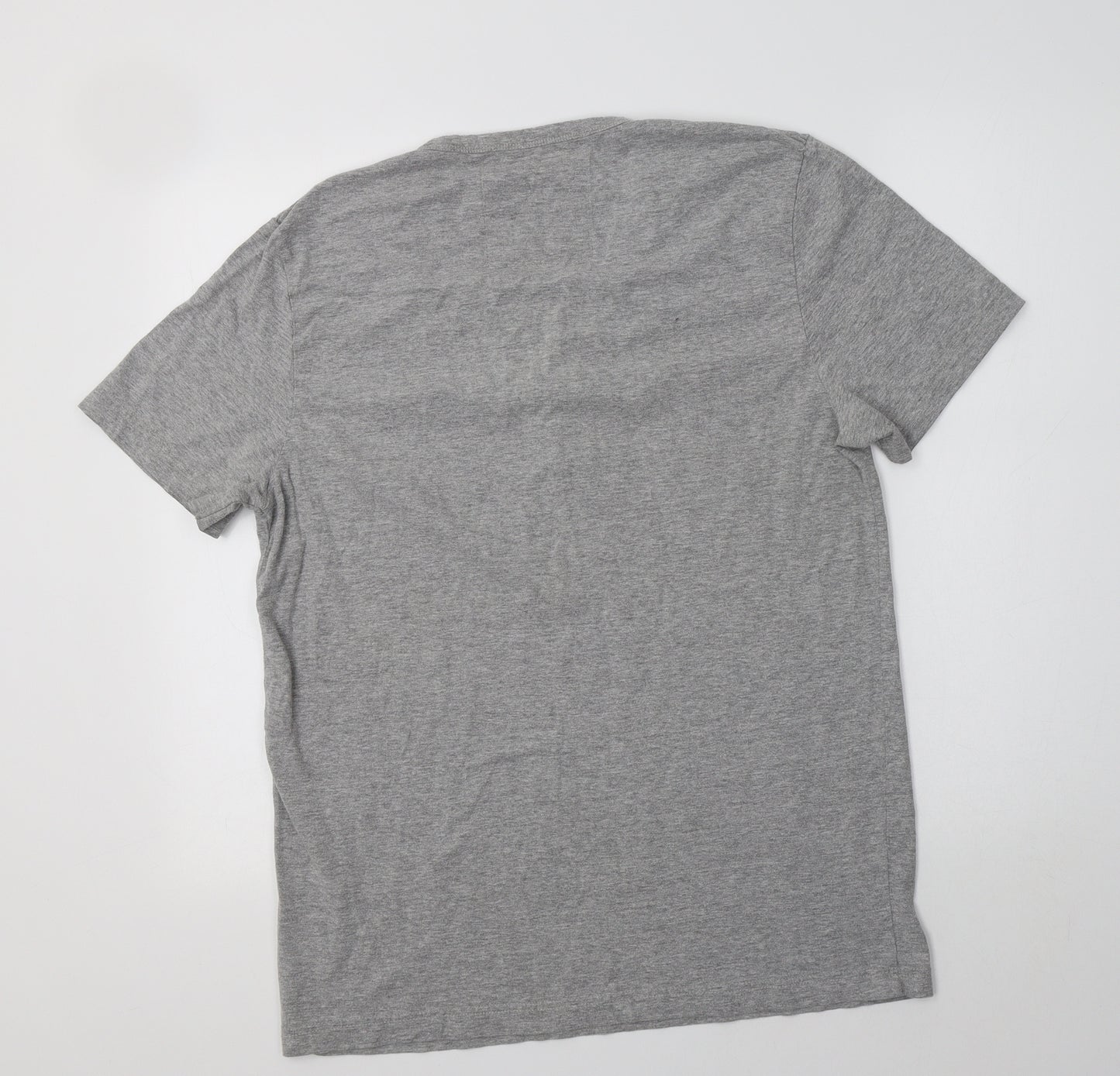 Matalan Mens Grey  Cotton  T-Shirt Size L Henley