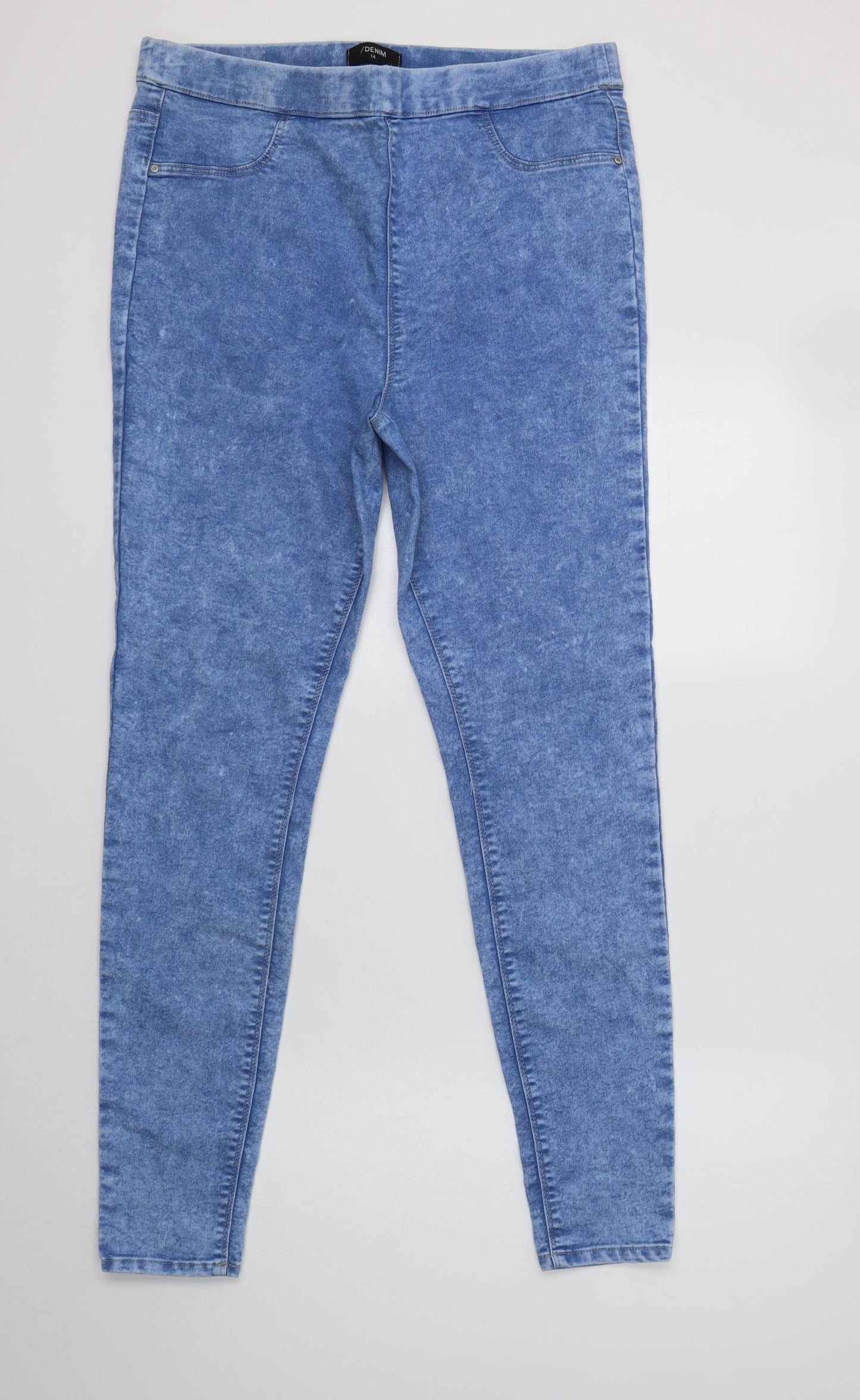 Matalan Womens Blue  Cotton Jegging Jeans Size 14 L29 in Regular
