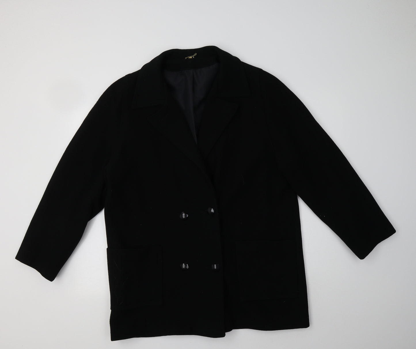 Preworn Womens Black   Pea Coat Coat Size L
