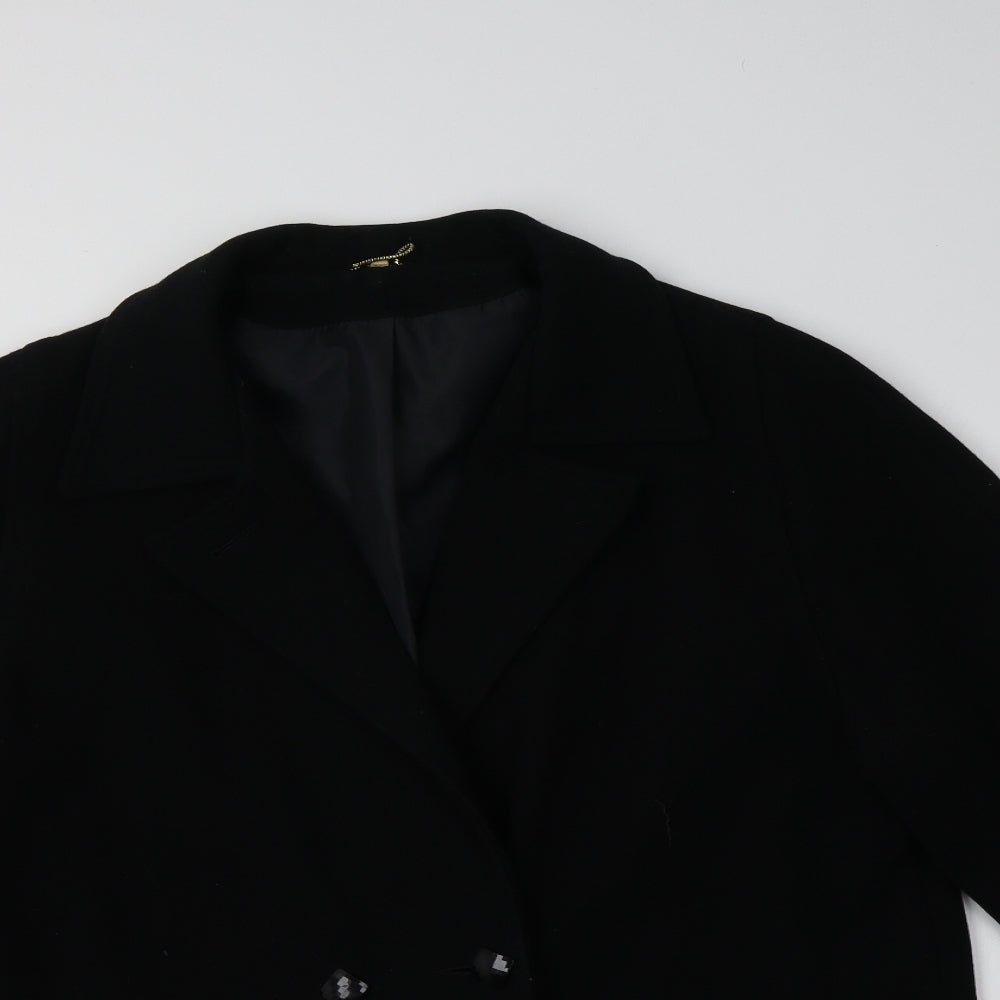 Preworn Womens Black   Pea Coat Coat Size L