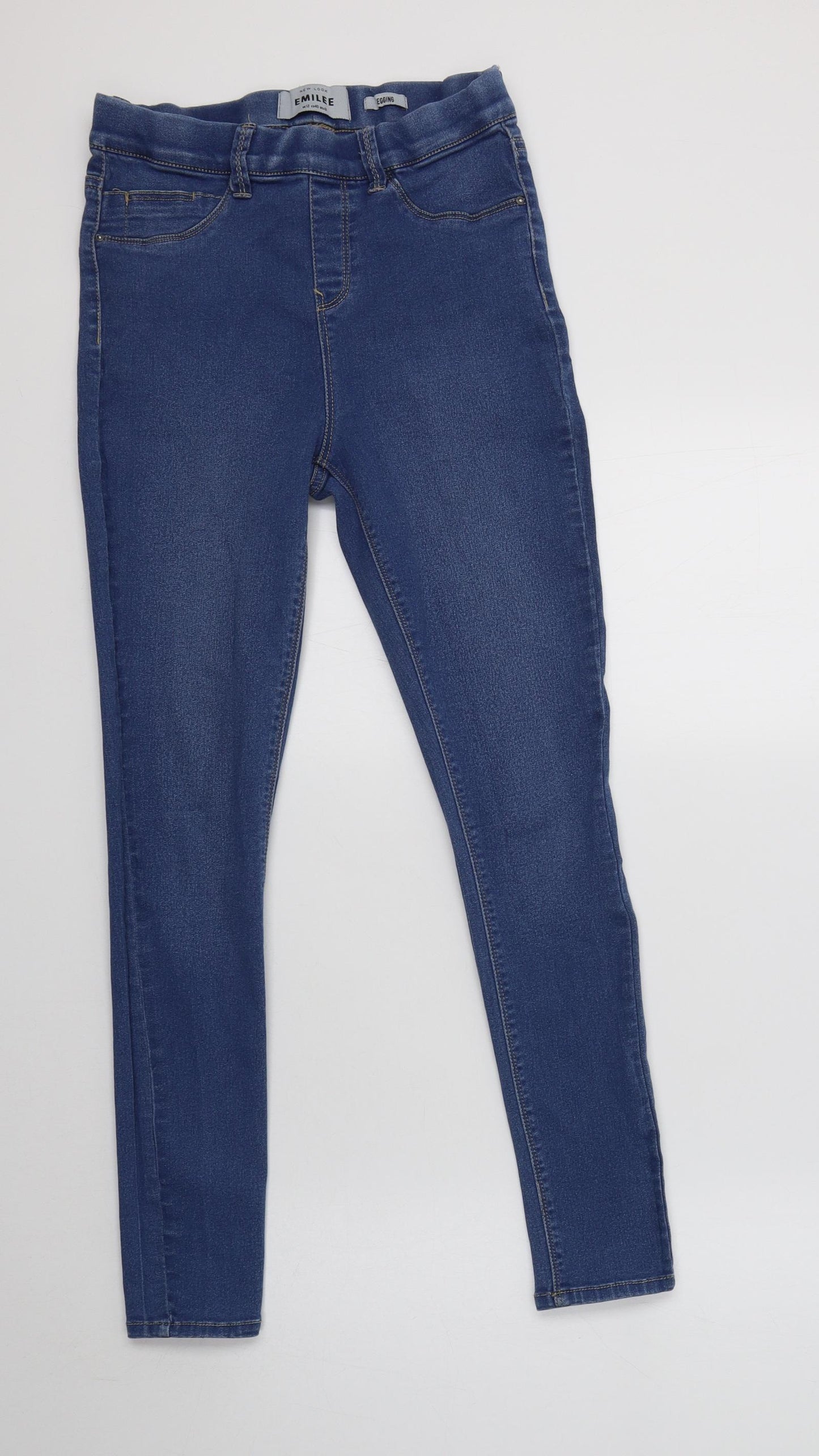 New Look Womens Blue  Cotton Jegging Jeans Size 12 L27 in Regular