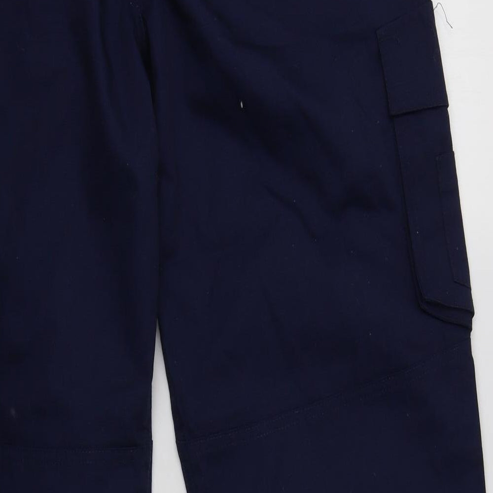 Trojan Mens Blue  Polyester Cargo Trousers Size 34 L31 in Regular