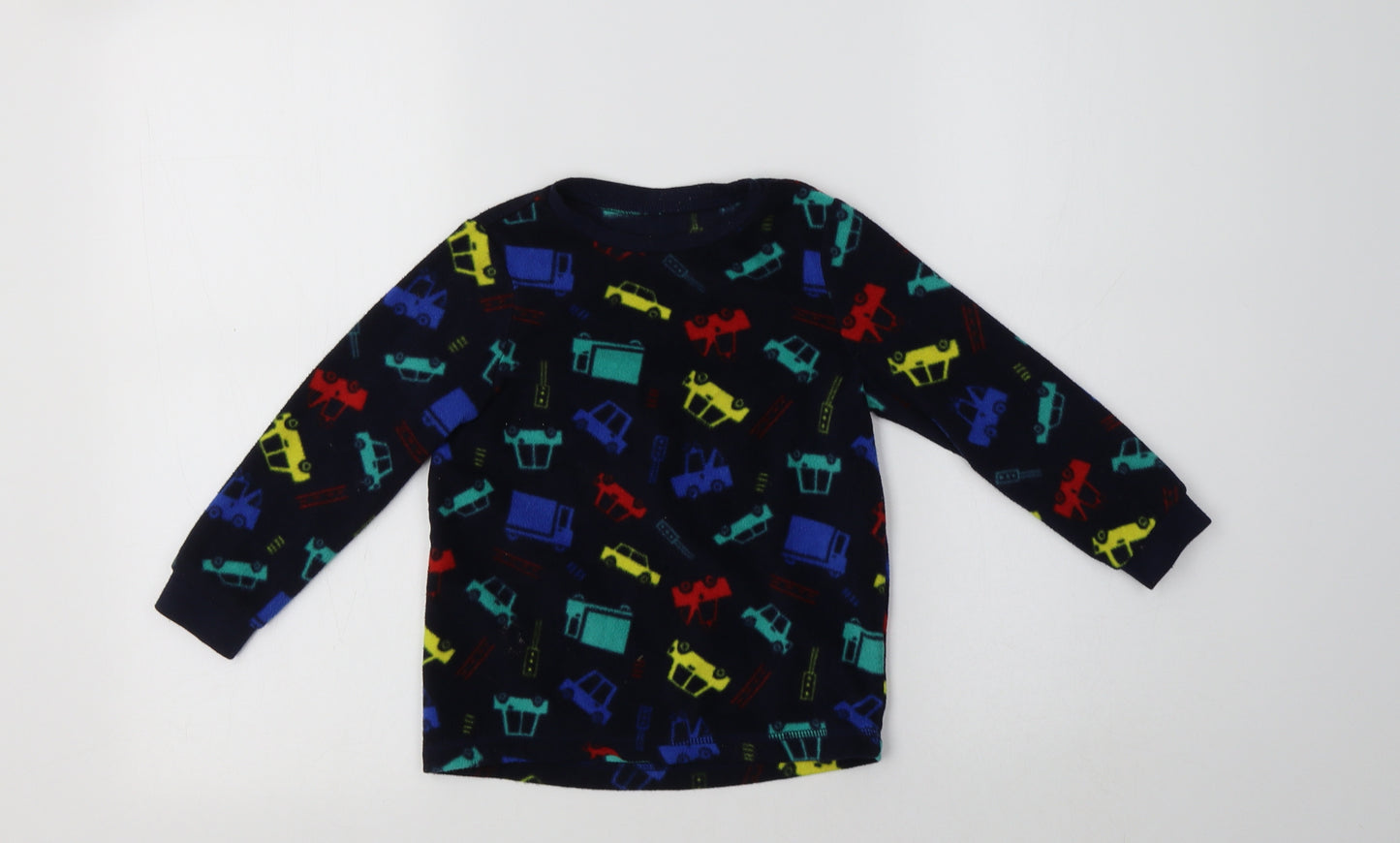 George Boys Blue Geometric Polyester  Pyjama Top Size 3-4 Years   - Car Print