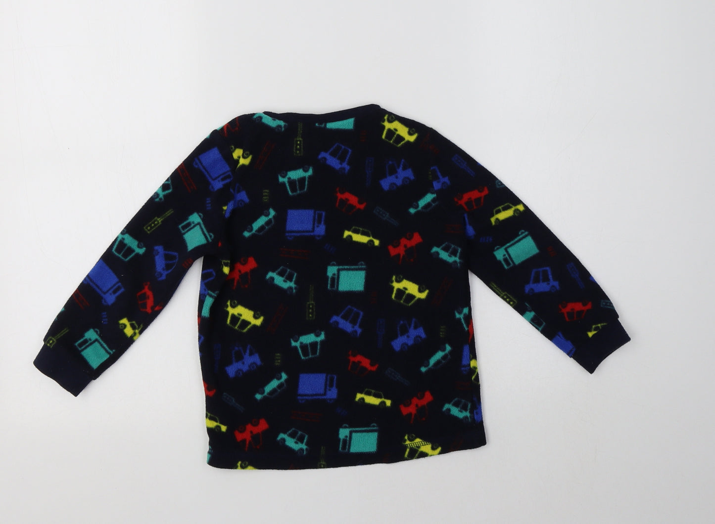 George Boys Blue Geometric Polyester  Pyjama Top Size 3-4 Years   - Car Print