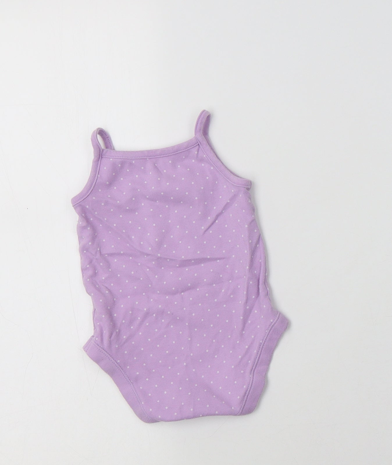 George Baby Purple Polka Dot Cotton Romper One-Piece Size 12-18 Months